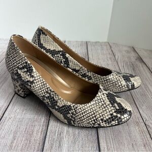 Aerosoles Eye Candy Snake Print Shoes 9W